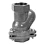 Grundfos 1.1/2" PN10 kuglekontraventil i støbejern med monteringsflanger og gevindtilslutning, isoleret på hvid baggrund.