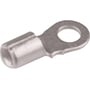 Elpress B4653R uisoleret ringkabelsko til 4-6 mm² set skråt fra kabelindgangen, med M5-ringen bagved.