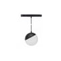 Spectrum SHIFT Globe P 5W sort LED-pære hængende fra skinne med 165 graders lysspredning og RA90.