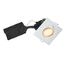 Uni Install indbygningsspot, inkl. LED-pære (Nordtronic Value / CRI>90 FlickerFree / 5W / 350lm / 38° / 2700K / dæmpbar<5%), GU10 (230V), firkantet, hvid (mat) – Nordtronic