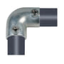 Bøjning 90° 1¼" (Ø42,2 mm), galvaniseret, vandrørs-fitting til stativ og reol - Pipe Clamps
