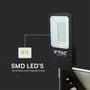 Nærbillede af V-TAC gadelampens LED-panel med fokus på SMD LED'er og integreret IC driver.