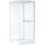 Contura Shower Ifö Next kabineoverdel på 70 x 90 cm med hvide profiler, mønstrede sider og åben front.