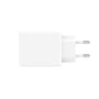 4smarts PDPlug Slim Dual-vægopladerens hvide, glatte bagside og to runde stikben set fra siden.