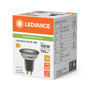 Ledvance-emballage til PAR16 LED-lyskilde med oplysninger om 8 W, 750 lumen, 2700 K og GU10-sokkel.