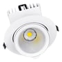 Ledvance Spot Vario XR indbygningsspot i hvid, set mere lige forfra med reflektor og synlig LED.