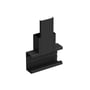 Wibe T-stykke WGX-A 110x55 i sort RAL9017/30, fremstillet i metal med synlig samling af kabelbakker.