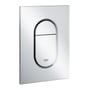Grohe Arena Cosmopolitan trykplade i forkromet ABS plast, S-size, med 2-skyls og start/stop funktion, 130x172mm.