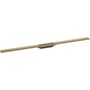 Hansgrohe RainDrain Flex afløbsrende på 1200 mm i børstet bronze med en synlig rist og integreret Dryphon enhed.