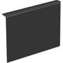 Wibe Ladders Front WGX-S F80 i sort RAL9017/30, 2x100mm, vist let fra siden på en neutral baggrund.
