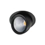 SG Armaturen Exclusive Midi downlight i sort aluminium med 60 graders vipbar vinkel og 2610 lumen varmhvidt lys.