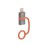 4smarts USB-C til Lightning-adapter med PD 27 W set forfra, med gråt stik og orange ledning formet i en løkke.