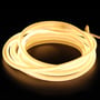 LEDlife Neon COB strip, 5 meter lang, 230V, IP67, i en sammenrullet form, lysende i varm hvid.