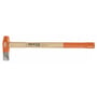 Bahco skovhammer på 2500g med orange hoved og hickory-skaft, vist med ophængshul på hvid baggrund.