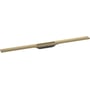 Hansgrohe RainDrain Flex afløbsrende i børstet bronze, 1000 mm lang og 60 mm bred, vist med integreret Dryphon-system.