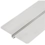 Varmefordelingsplade i ren aluminium til 20mm rør med omega-formet spor for tæt kontakt og optimal varmeoverførsel. Mål: 1150x280x0,3mm.