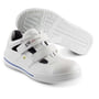 Sika Footwear Sandal 72322 Pure Easy Low ESD S1 i størrelse 38, hvid med dobbelte velcro-stropper og synlig stål tåværn.
