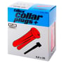 Emballage for Tillex Collar Plugs+ KP Red, viser illustration af rød plug og sort søm, med dimension 5,5 x 35 mm.