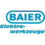 Baier logo med teksten "Elektro-werkzeuge" i blå farve på hvid baggrund.