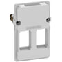 LK FUGA – Dataudtag til 1-2 stk. keystone konnektorer, large keystone port (ca. 20,5 x 14,8 mm), 1½ modul, uden afdækning/tangent