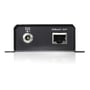 ATEN VE901T DisplayPort HDBaseT-Lite-sender set fra enden med DC-strømstik og HDBaseT-udgang.