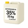 Clariant Antifrogen N glykol på 35 % i en lys beholder med gul lås, set mere forfra; etiketten viser 25 kg.