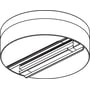 Stregtegning af undersiden på Global fixpoint loftroset GA 70-2 SO fra Nordic Aluminium med åbningen til strømskinnen.