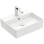 Villeroy & Boch Memento 2.0 bordstående håndvask i hvid porcelæn med en 50 cm bredde og firkantet design.