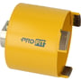 PRO-FIT beton hulsav med adapter, 84 mm, set fra en vinkel der fremhæver dens konstruktion og guldfarvede overflade.