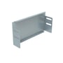 Legrand P31 endestykke i varmgalvaniseret stål til 100x200mm kabelbakker, vist med lukket ende og monteringshuller.