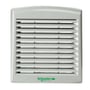 Frontbillede af et Schneider Electric ClimaSys filter til el-tavler, 125x125mm, i RAL7032.