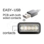 Grafik viser USB-A-stikkets kontakter i EASY-USB-kablet fra DeLock med Mini-B-stik.