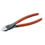 Bahco 180 mm bidetang med induktionshærdede skær og orange PVC-belagte håndtag, sort finish og hvid baggrund.
