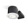 Nordtronic Quick Spot indbygningsspot 230V LED (rund) inkl. LED-pære (Nordtronic Dim To Warm / CRI>90 FlickerFree / 5W / 350lm / 38° / 1800-3000K / G / dæmpbar), hvid (mat)