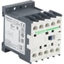 Schneider Electric hjælperelæ, TeSys K-serie, med 2NO+2NC kontakter og 24V DC spænding, monteret på grå baggrund.