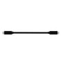 Det sorte USB-kabel til Verbatim SnapBack Ultra Slim ekstern SSD ligger strakt med stik i begge ender.