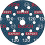 Bosch sliberondel FOIL O 780 med korn 120 og 50 stk. viser mønster med 'Bosch' og 'Expert' logo samt tallet '120' gentaget.