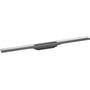 Hansgrohe RainDrain Flex afløbsrende på 800 mm med krom overflade og 60 mm bredde, set fra en skrå vinkel.