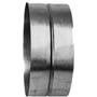 Lindab Safe MF muffe i galvaniseret stål til 63 mm rør, med en længde på 97 mm, vist på en neutral baggrund.