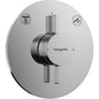 Hansgrohe DuoTurn brusearmatur til indbygning med rund krom rosette, to greb og trykknap betjening.