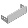 Wibe endeplade 500 mm FZS i metal, designet til kabelbakker, med monteringshuller.
