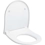 TOTO RP Compact slim toiletsæde i hvidt hårdt plast med softclose funktion, vist med låget åbent.