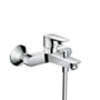 Hansgrohe Talis E kar/brusearmatur i krom med 194 mm fremspring, S-tilslutninger og grebsbetjening.