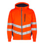 Engel trøje 8025-241 i orange med lynlås, lomme og reflekser på fronten i størrelse 3XL.