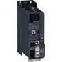 Schneider Electric frekvensomformer ATV340, 2,2kW, 400V, IP20 med Ethernet, set fra siden med fokus på tilslutningsporte og mærkater.