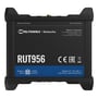 Teltonika RUT956 router med logoer, modelnavn, CE- og EAC-mærkninger samt information om produktionssted.