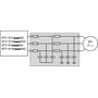 Skematisk diagram for Schneider Electric sinusfilter 600A til ATV61/71 frekvensomformere, der viser kobling til motor M1.