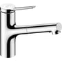 Hansgrohe ZesisM33 150 køkkenarmatur i krom med L-tud og integreret sBox til udtræk op til 50 cm.