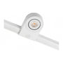 SG Armaturen ZIP Star LED skinnespot i mat-hvid med 6,5W, 440 lumen og 2700K, monteret på en 1-fase ZIP skinne.