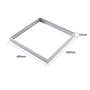 LEDlife hvid ramme til 60 x 60 LED-panel med målstreger, der viser bredde og dybde på 600 mm samt højde på 62 mm.
